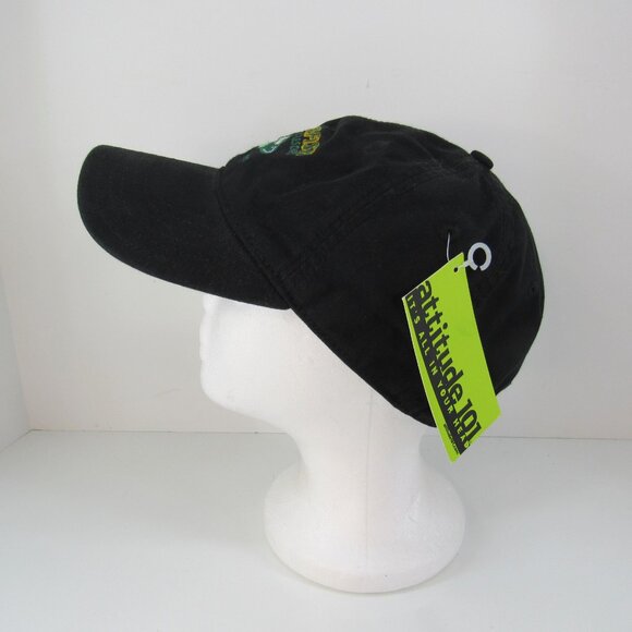 Whitefish Mountain Resort Embroidered Logo Men Black Adj Strap Back Cap Hat - Picture 3 of 8